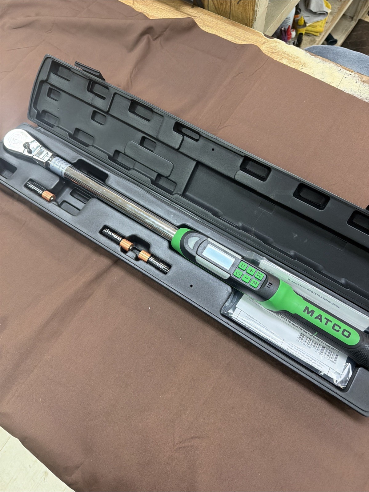 Matco Tools ETWC250FKBG 1/2” DR Flex-Head 25-250 FT/LBS Electronic Torque Wrench