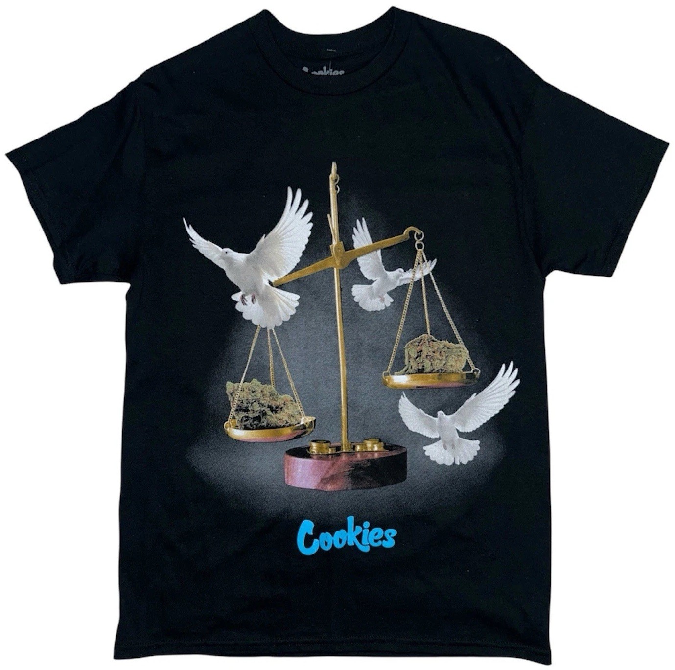 Cookies SF Scales Of Justice Black Graphic T-Shirt Men’s Size M Cookies SF Scales Of Justice Black Graphic T-Shirt Men’s Size M