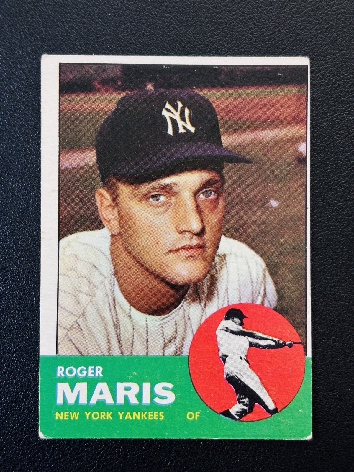 1963 Topps Roger Maris New York Yankees Baseball Card VG-EX A2 1963 Topps Roger Maris New York Yankees Baseball Card VG-EX A2