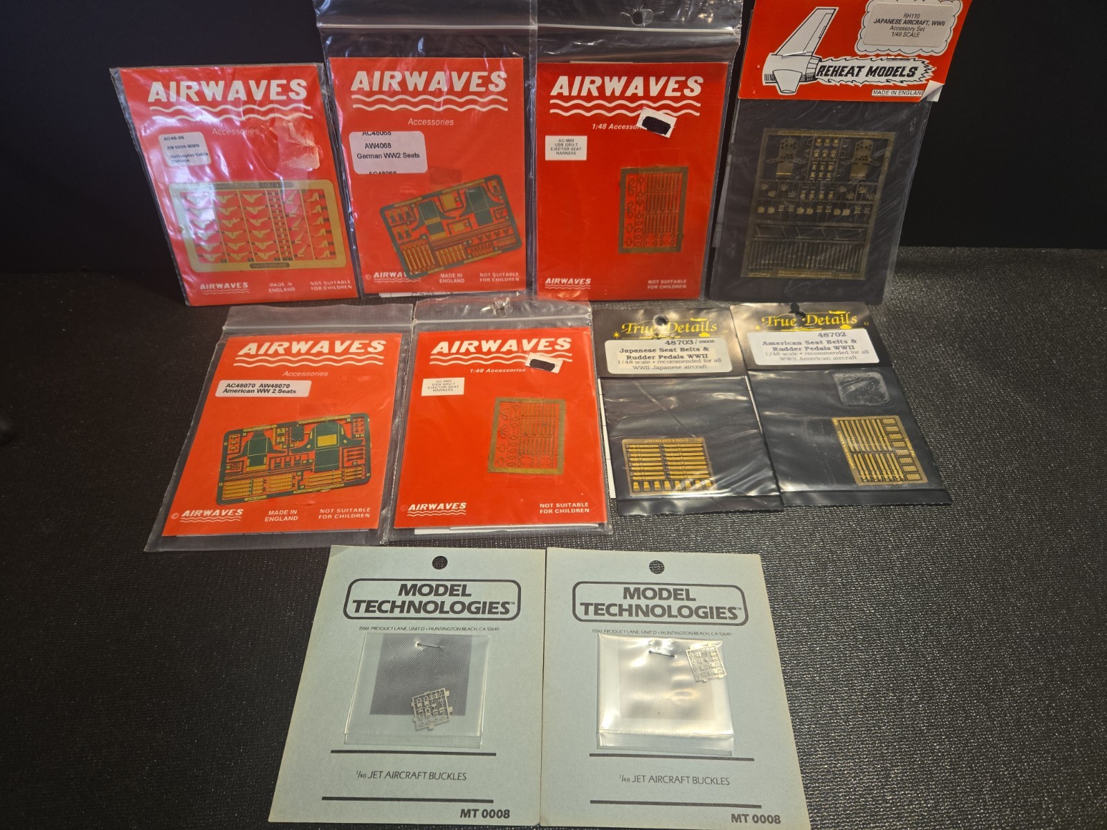 10 Various Photoetch Upgrades For Various Model Aircrafts 1/48 See Details AOE