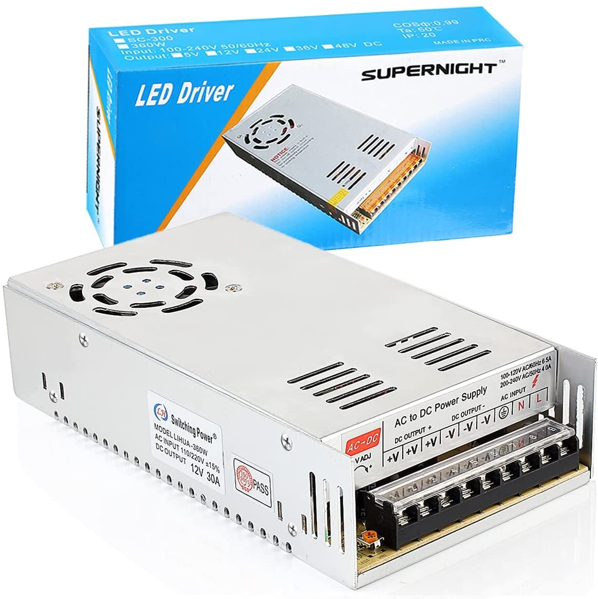 12V 30A 360W Switching Power Supply Adapter Universal Regulated Transformer