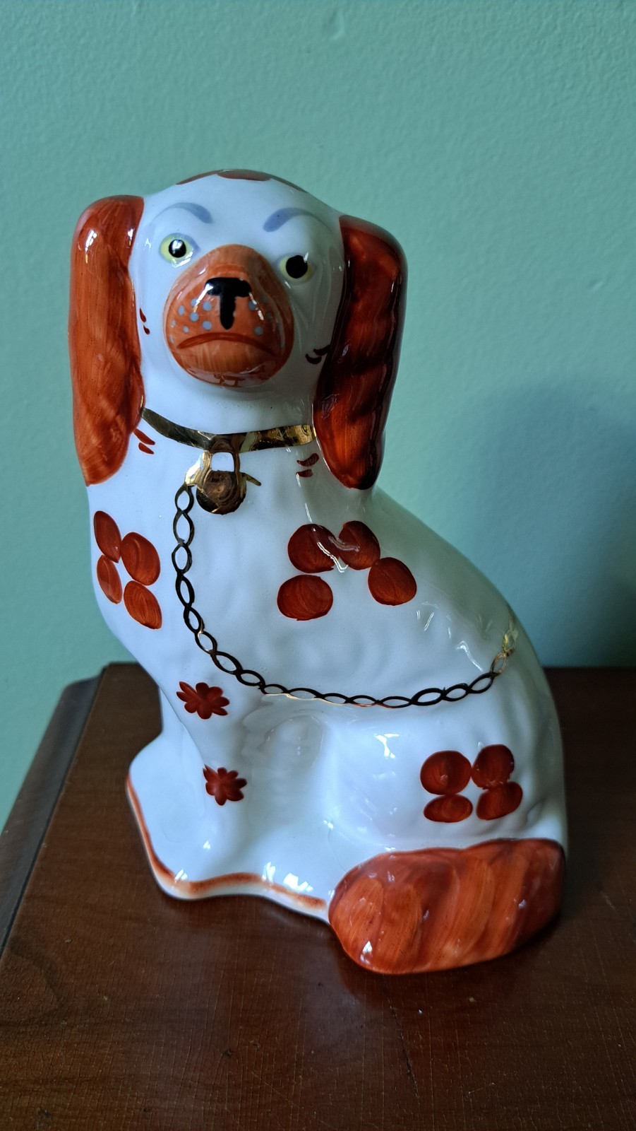 VTG Mid Century Arthur Wood England Porcelain Russet Spaniel Mantle Dog 7\