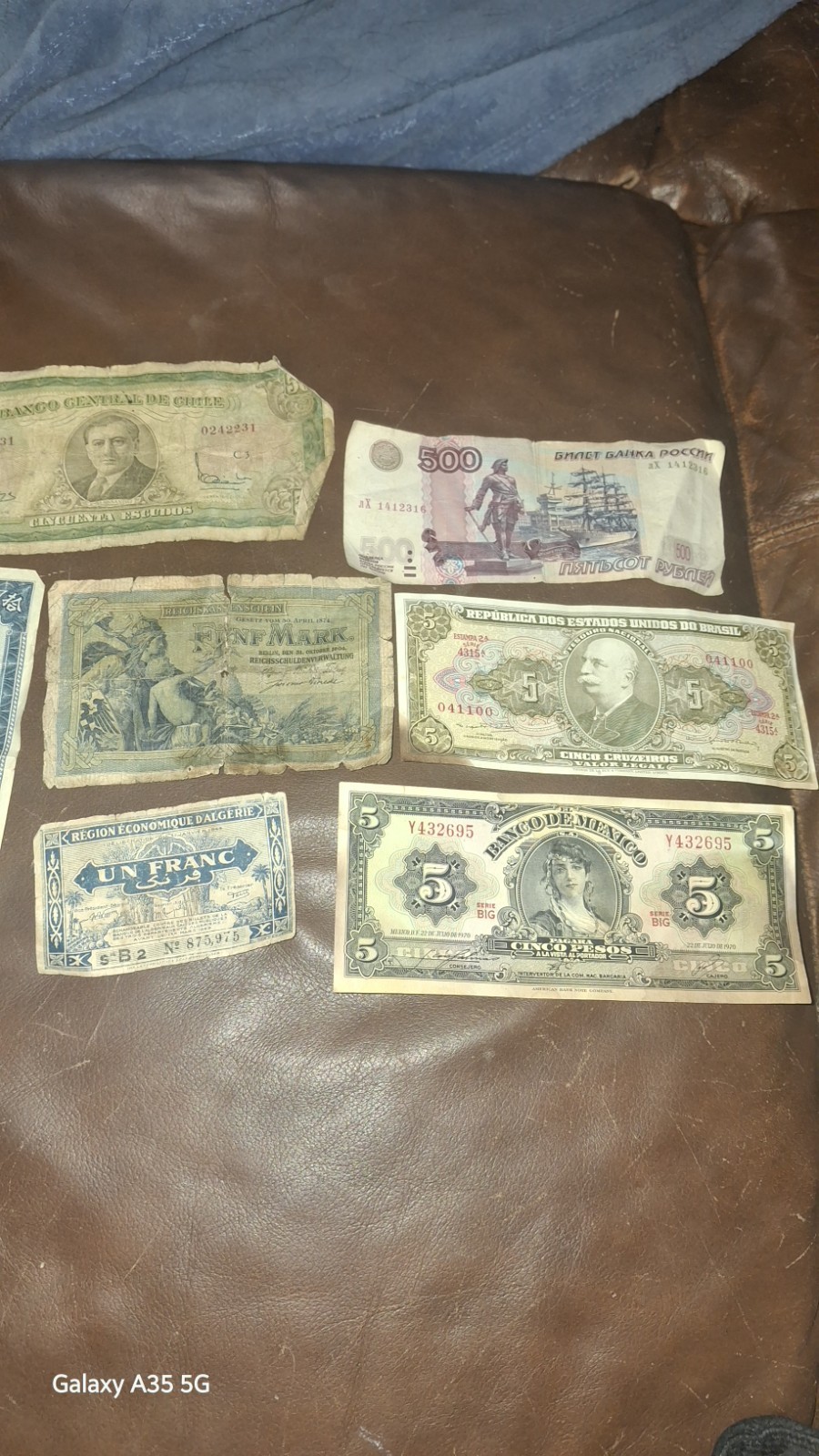 Vintage Foreign Currency Historical Pieces From All Different Places For One... Vintage Foreign Currency Historical Pieces From All Different Places For One...