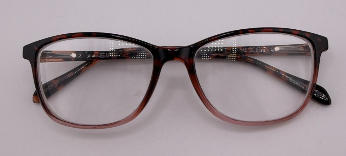 EV1 EVERYONE FRAMES ONLY EYEGLASSES PNKTG BROWN 54-16-140 EV1 EVERYONE FRAMES ONLY EYEGLASSES PNKTG BROWN 54-16-140