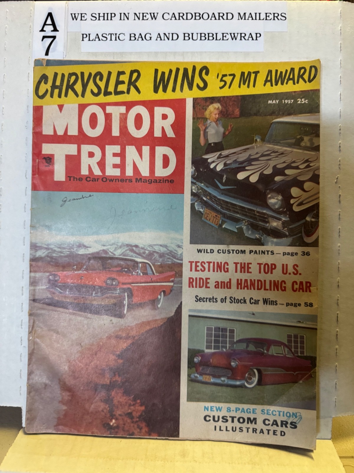 Vintage Motor Trend Magazine May 1957