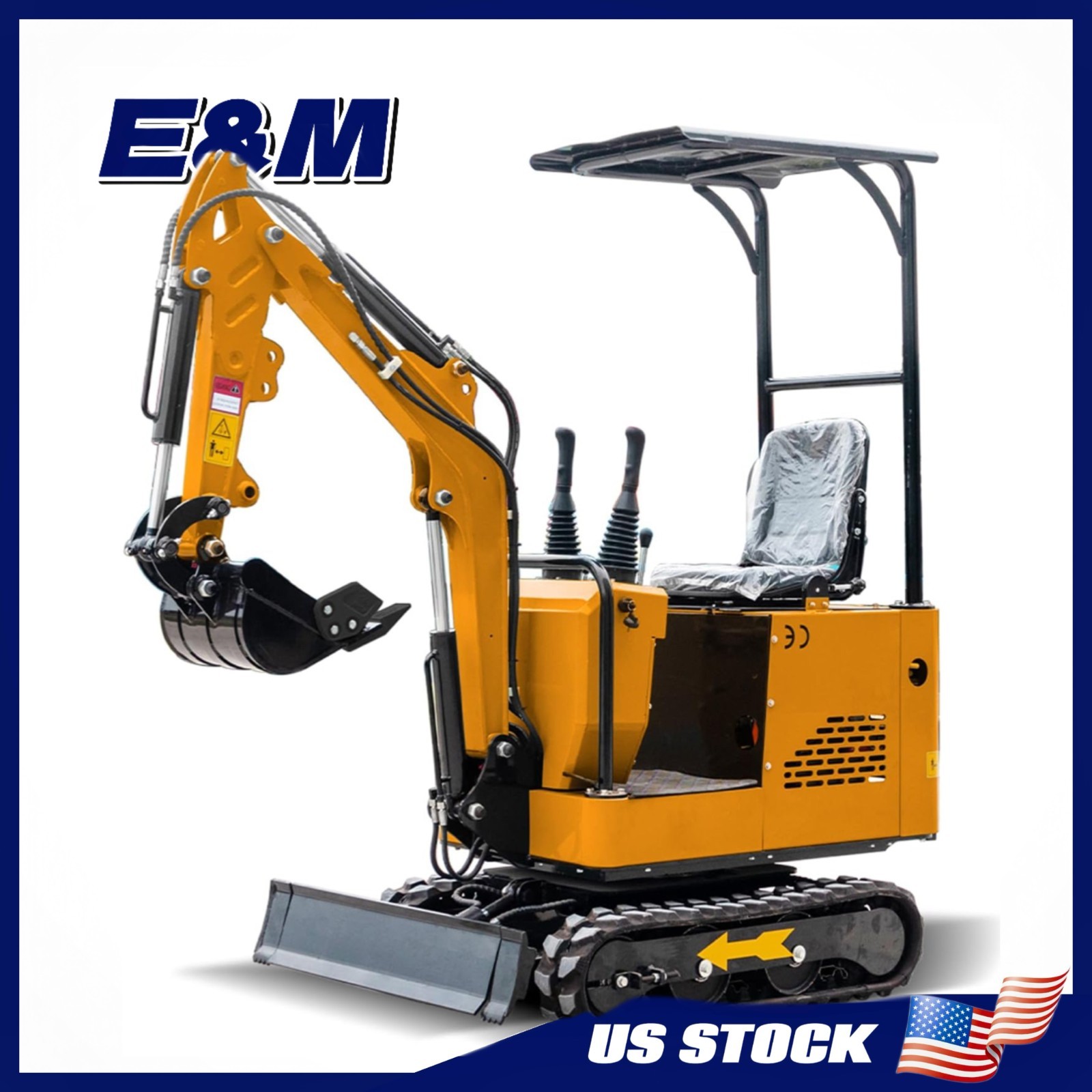 Free Shipping 1 ton 13.5HP Mini Excavator with Retractable Crawler Free Thumb