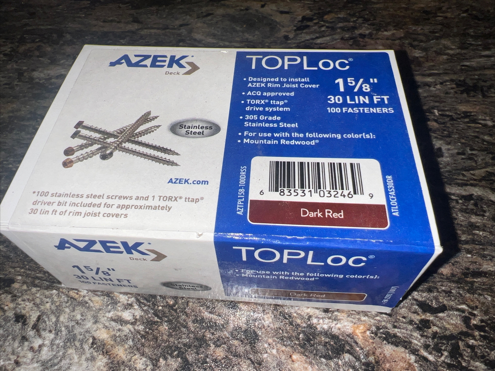 100x AZEK Compsite Deck Screws TOPLoc TimberTech 1-5/8\