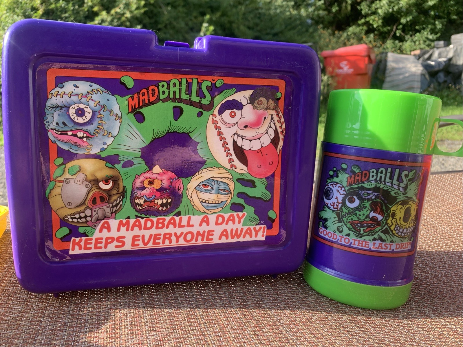 Vtg Madballs Plastic Lunch Box with Thermos 1986 With Thermos Collectors Vtg Madballs Plastic Lunch Box with Thermos 1986 With Thermos Collectors