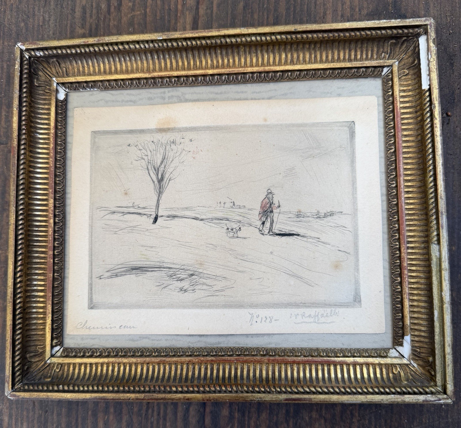 Jean-François Raffaëlli.  (1850-1924) Color Drypoint Etching. Signed & Numbered