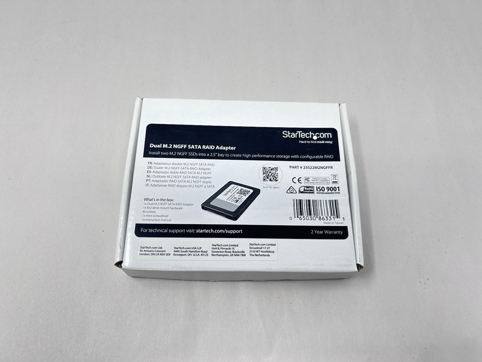 StarTech.com Dual M.2 NGFF SATA RAID 2.5