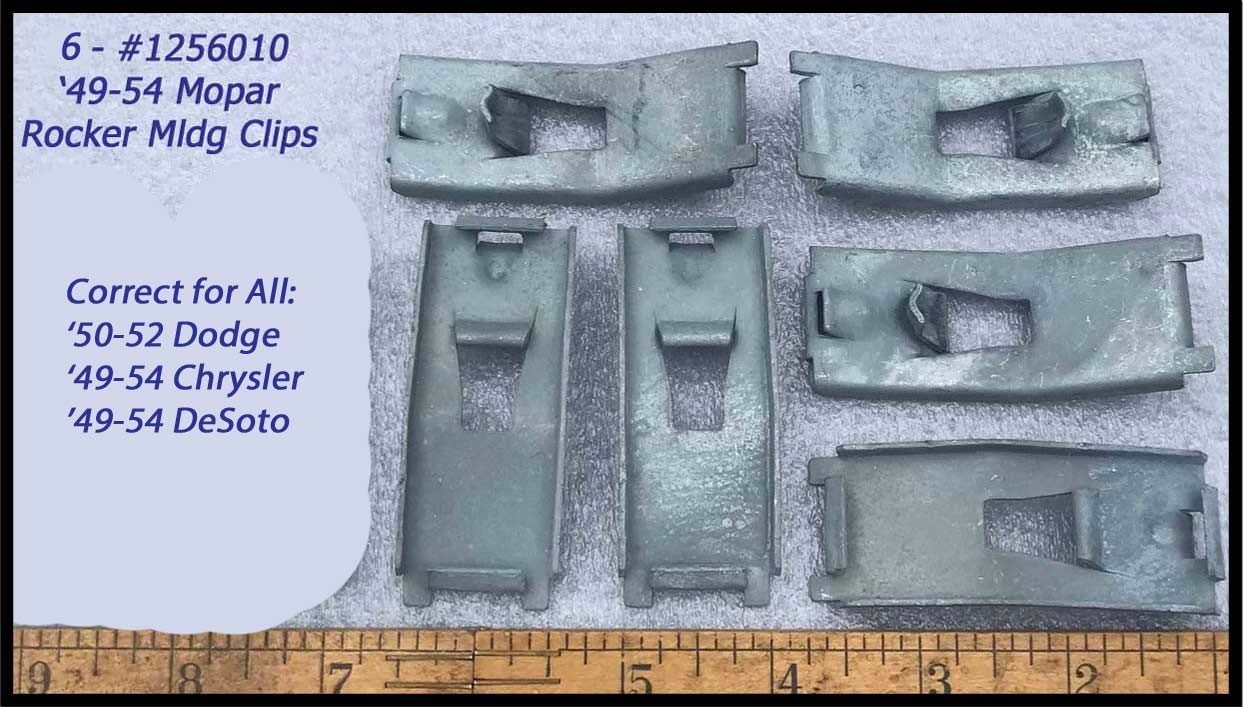 Vintage NOS 1949-1954  Mopar Rocker Moulding Clips Lot Chrysler Dodge 1950-52