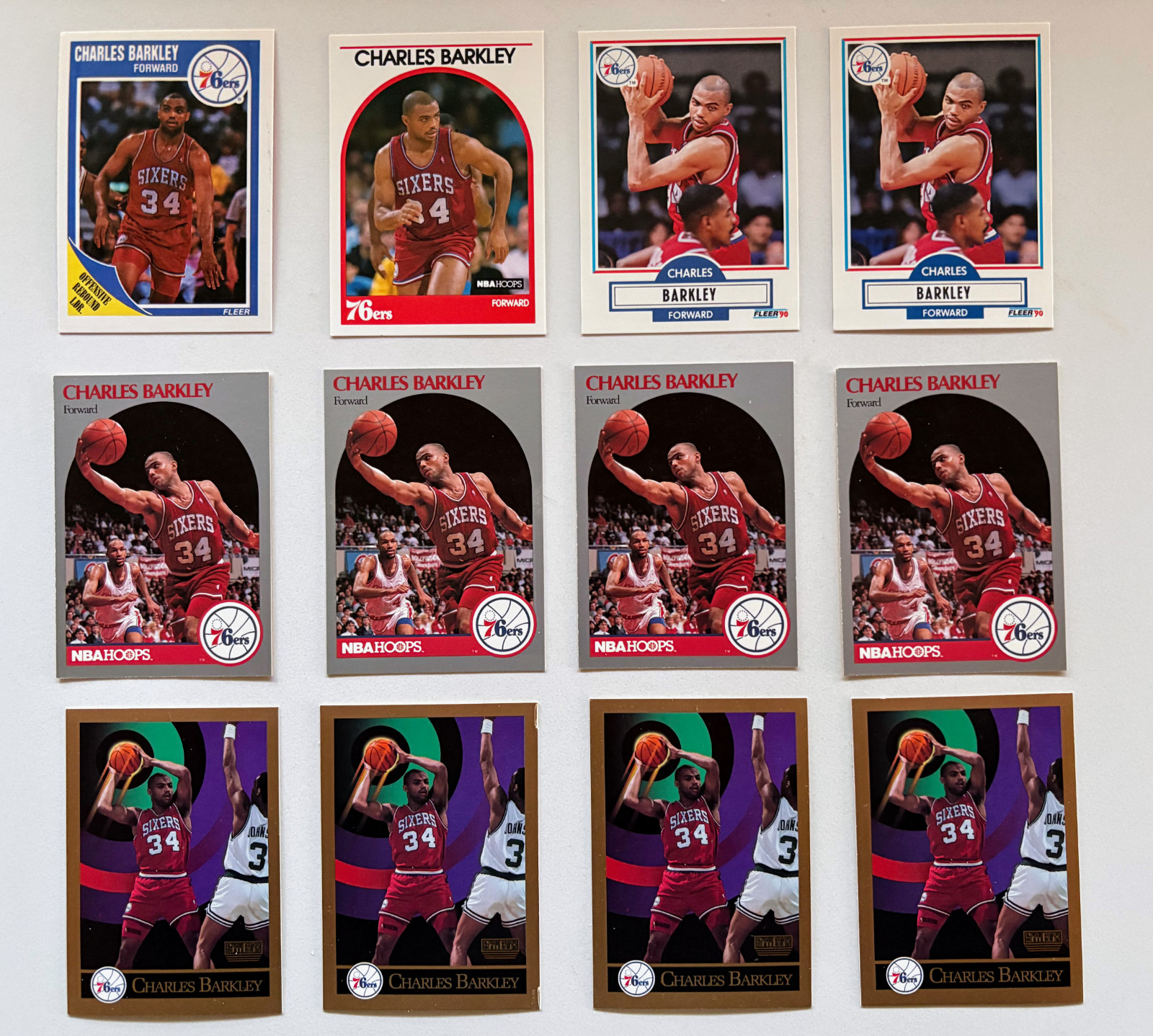 12 Charles Barkley Lot 1989-1990 Fleer Hoops Skybox Orig Owner 