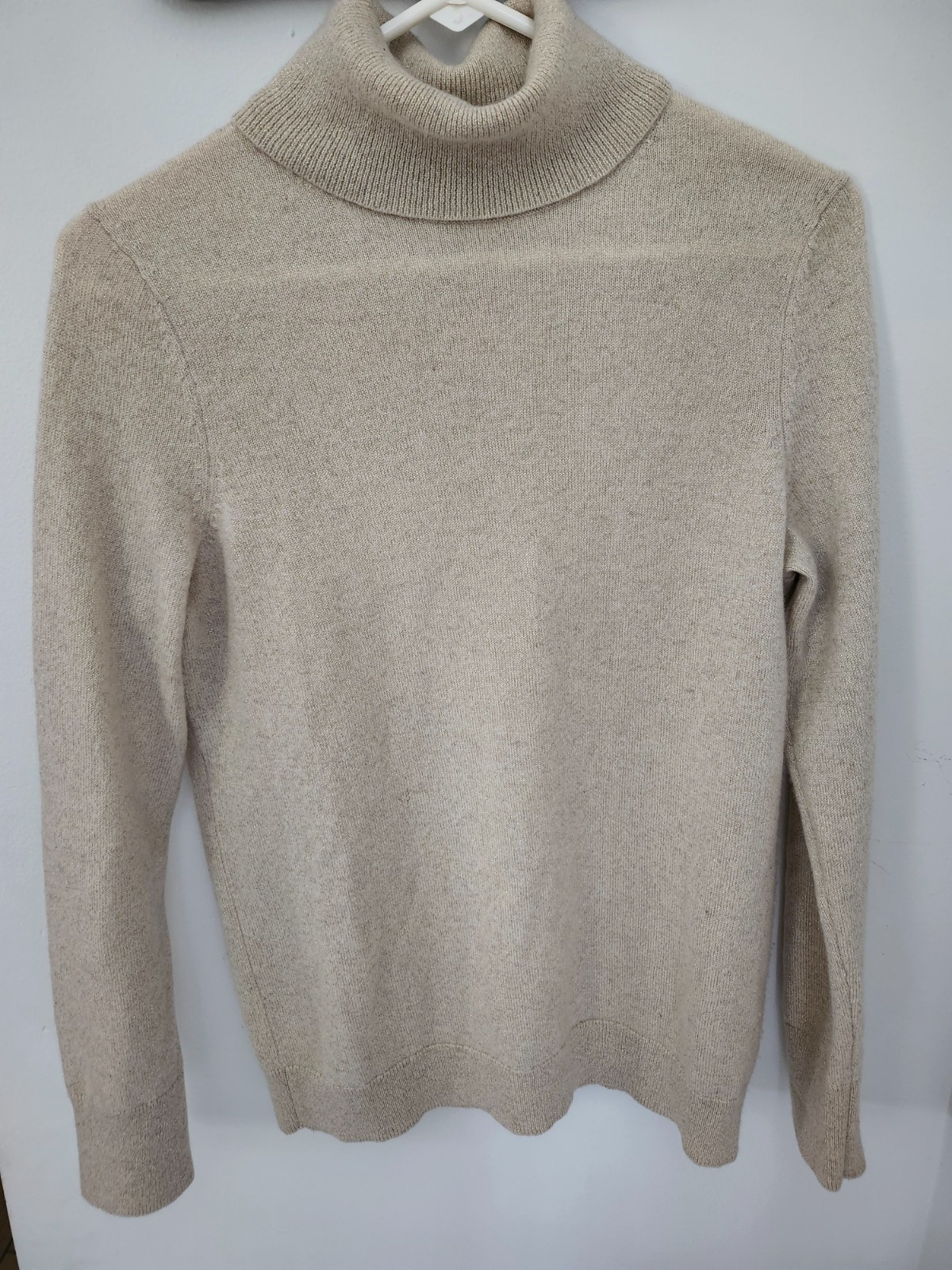 Talbots Womens Tan Long Sleeve Turtleneck Size Medium