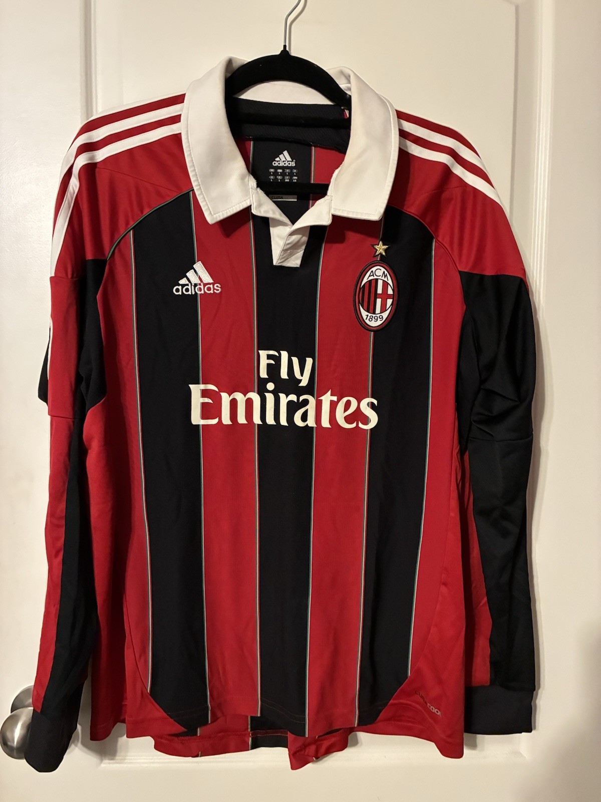 Adidas AC Milan 2012-13 Home Jersey Long Sleeve Size L W38560