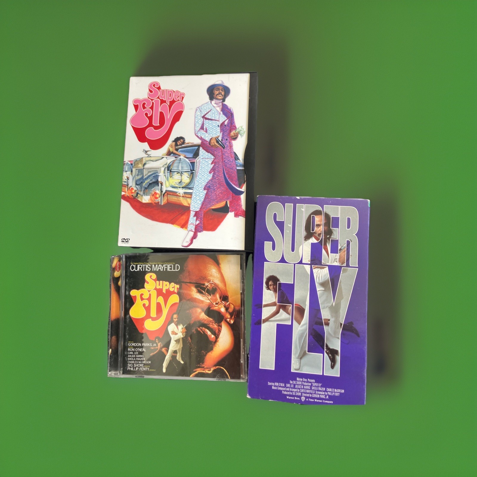 Superfly Movie Collection Lot Of VHS, DVD & Soundtrack CD~Ron O’Neal 