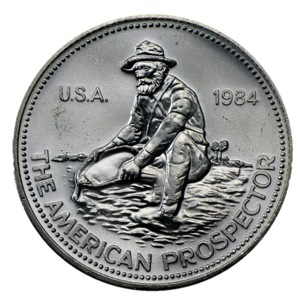 Vintage 1984 Engelhard American Prospector - 1 oz .999 Fine Silver Round