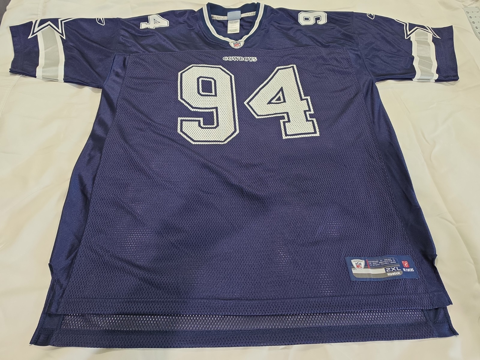 Vintage Dallas Cowboys #94 DeMarcus Ware Stitched Reebok On Field Jersey.