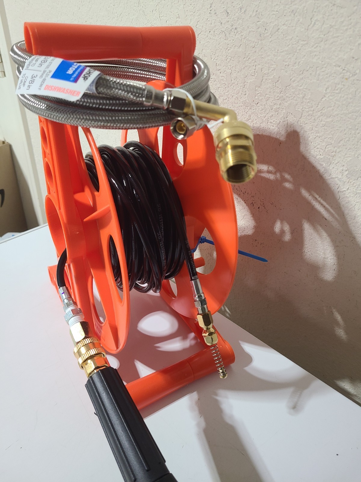 Already Assembled – Sewer Jetter Kit for Pressure Washer 50ft 1/8In. Easy in/out Already Assembled – Sewer Jetter Kit for Pressure Washer 50ft 1/8In. Easy in/out