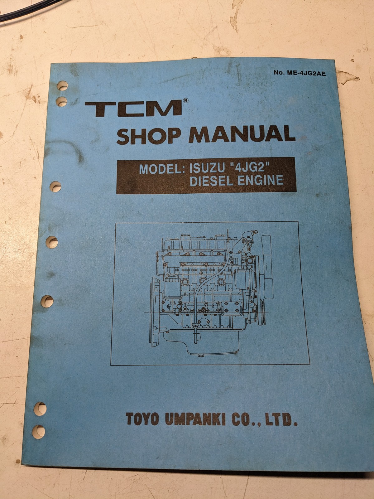 TCM FORK LIFT TRUCK SHOP SERVICE MANUAL ISUZU 4JG2 DIESEL ENGINE 1996 ME-4JG2AE