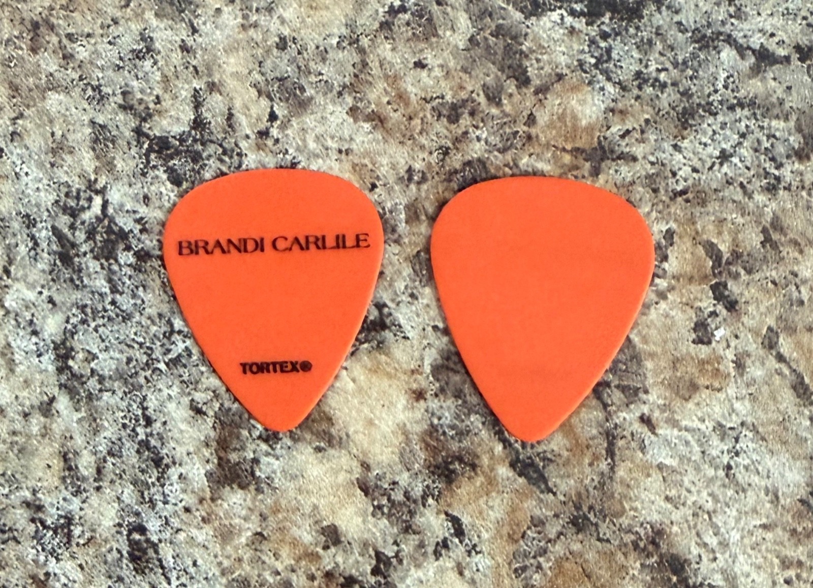 BRANDI CARLILE - 100% Authentic Official Tour Signature Stage Guitar Pick Orange