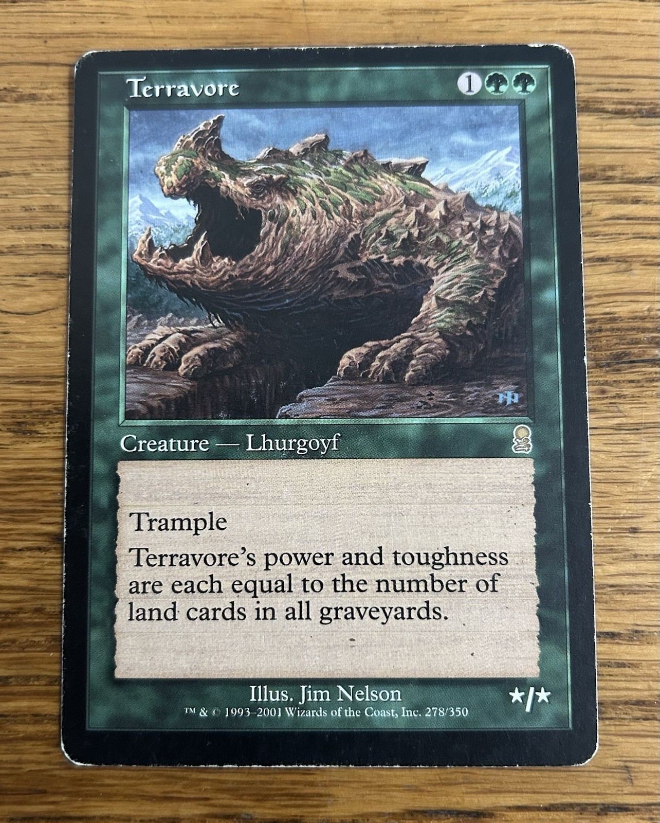 **Heavy Play** 1X Terravore Odyssey MTG Rare Green Lhurgoyf 278/350