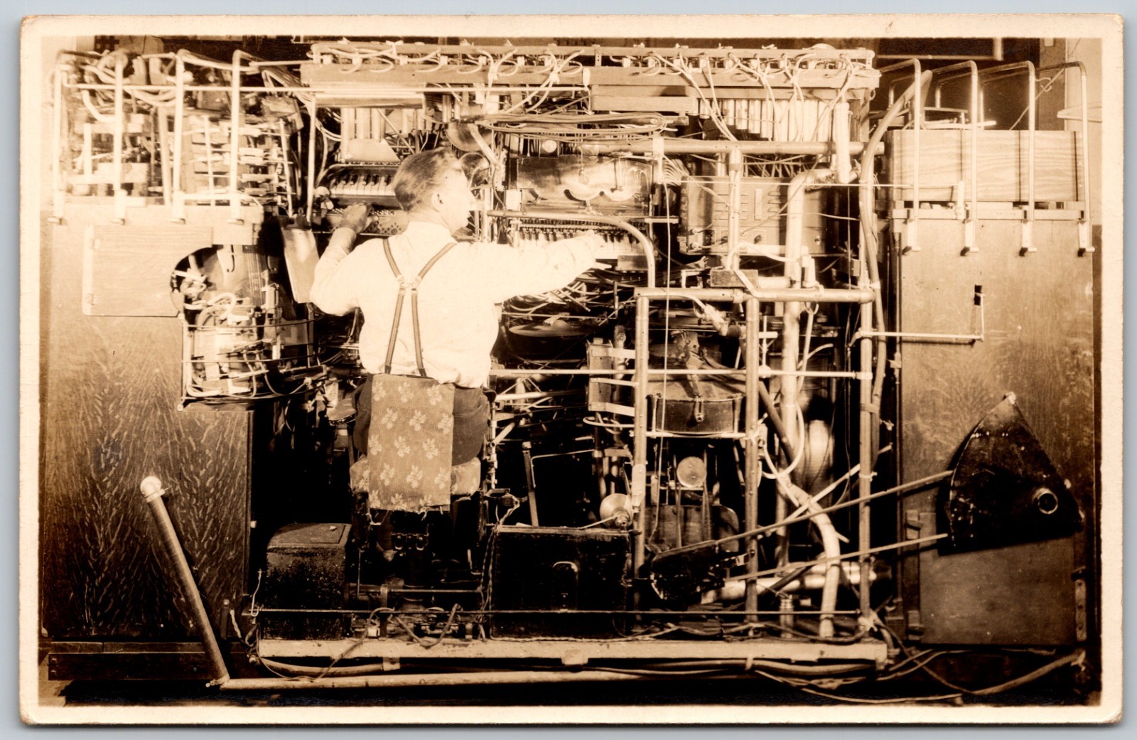 RPPC 1940s Industrial Pipe Organ Switching Relay System VINTAGE Postcard 10154 RPPC 1940s Industrial Pipe Organ Switching Relay System VINTAGE Postcard 10154