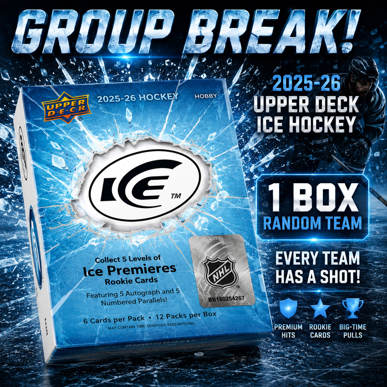 2025/26 Upper Deck ICE Hockey (1) Hobby Box Random GB - 32 SP #002