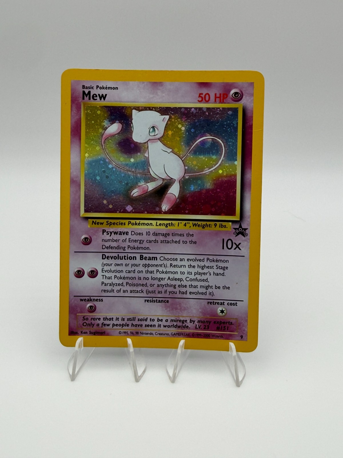 Mew #9 Black Star Promo Holo Pokémon Card 2000 WOTC LP