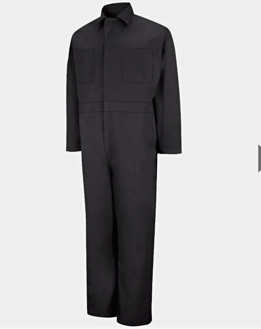 42T Ground Force Men\'s Black Coverall Jumpsuit Long Sleeve 42T Ground Force Men\'s Black Coverall Jumpsuit Long Sleeve