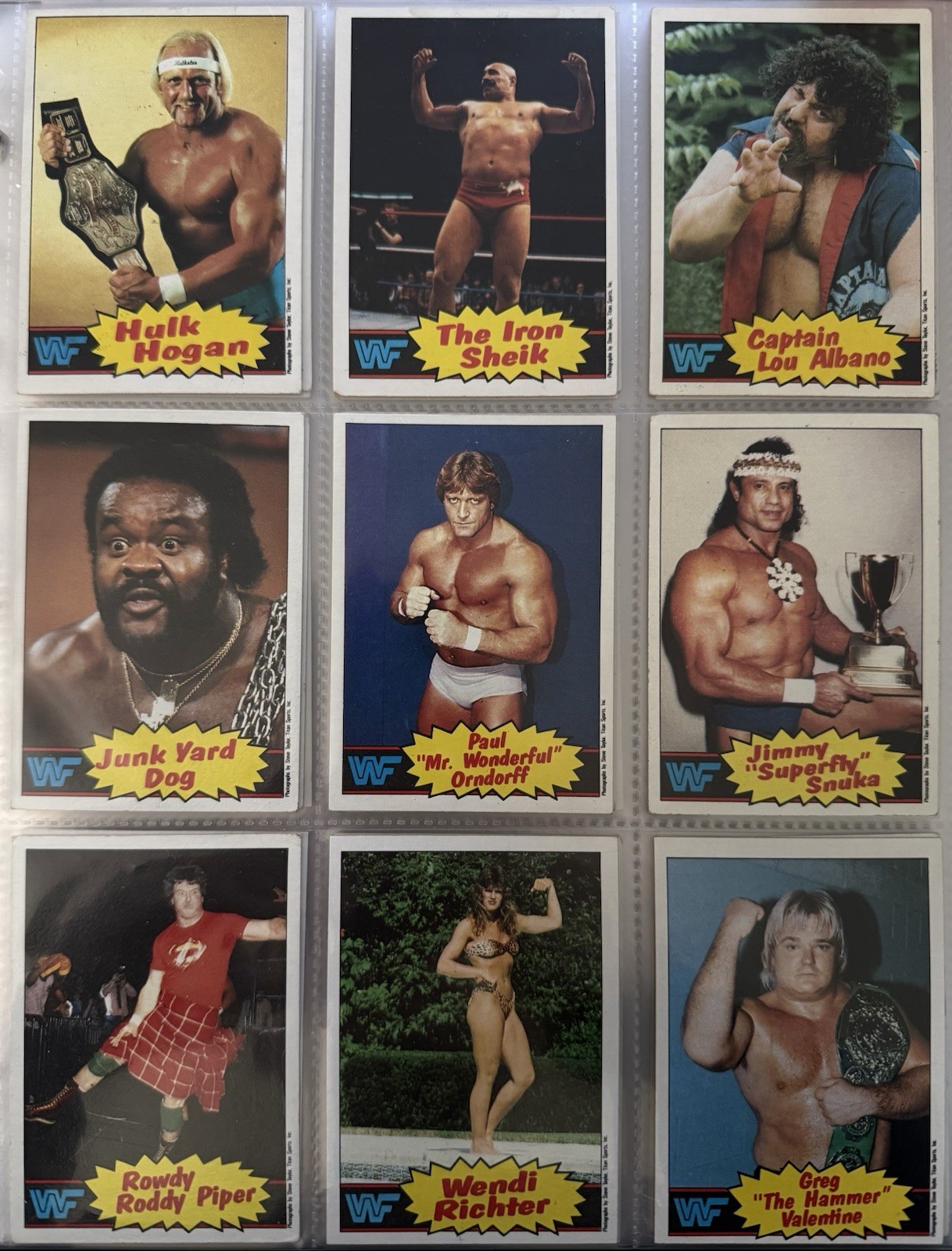 1985 Topps WWF Complete Set (1-66) With Pages Hulk Hogan RC WWE Pro Wrestling
