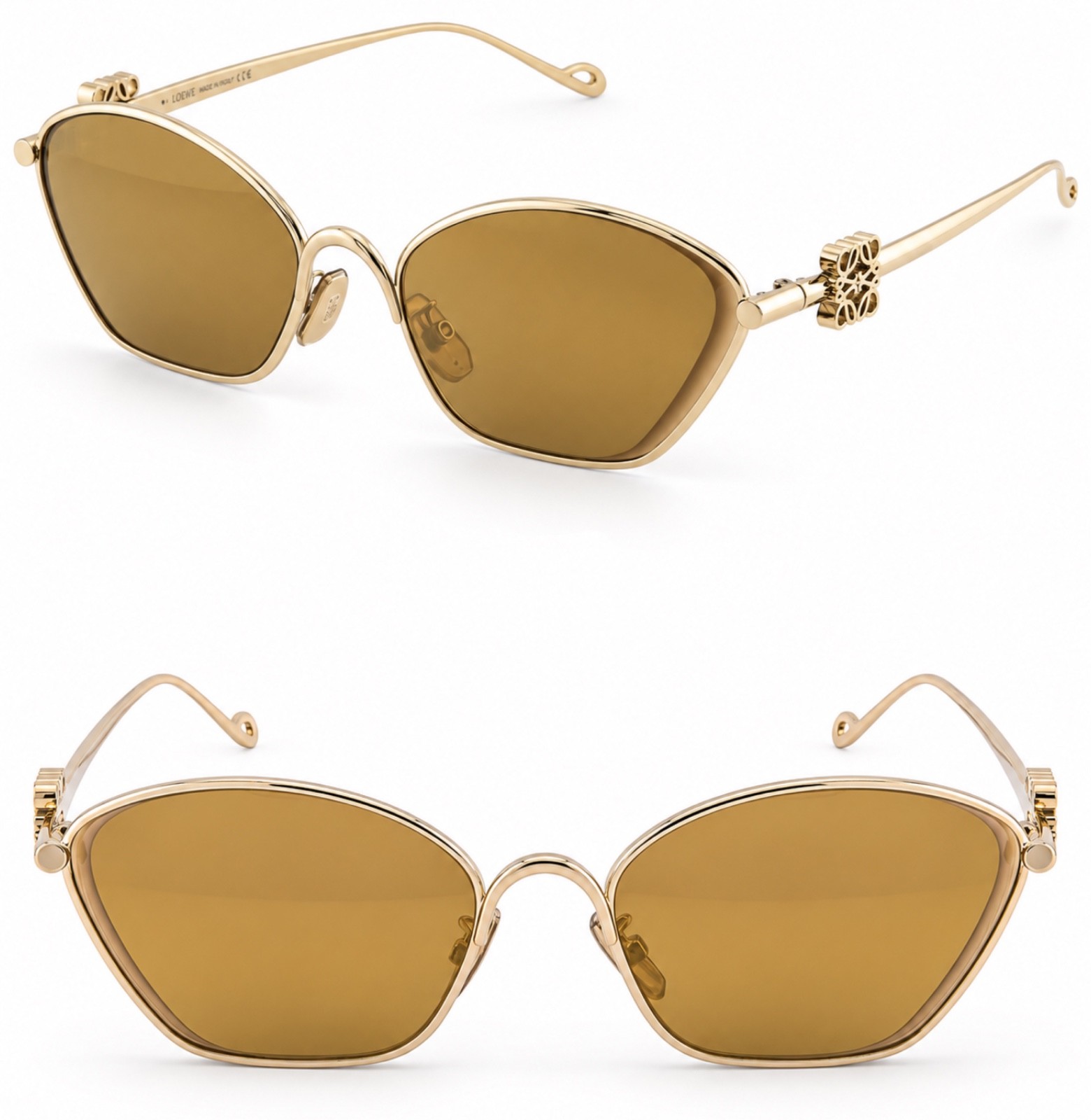 LOEWE LW40115U 40115 Metal 3D ANAGRAM Logo Gold Mirrored Sunglass 32G Authentic LOEWE LW40115U 40115 Metal 3D ANAGRAM Logo Gold Mirrored Sunglass 32G Authentic