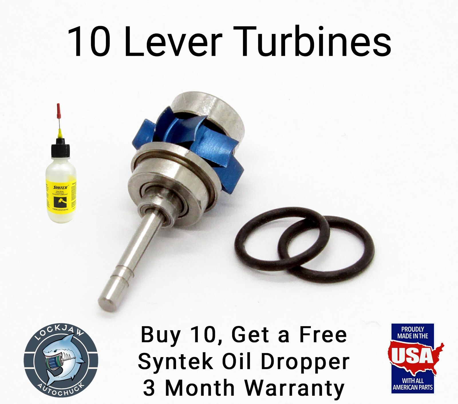 Midwest Tradition Lever Turbines - Integral Shield Ceramic Bearings - Lot of 10