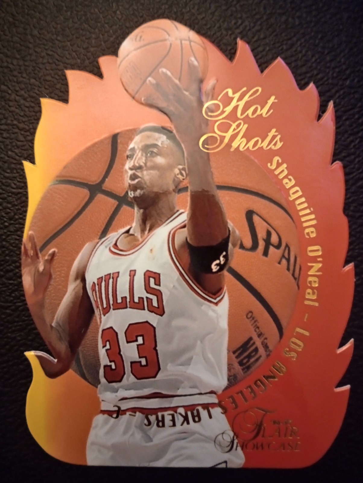 1996-97 Flair Showcase Hot Shots Error (Shaq's Name) #9 Scottie Pippen Bulls