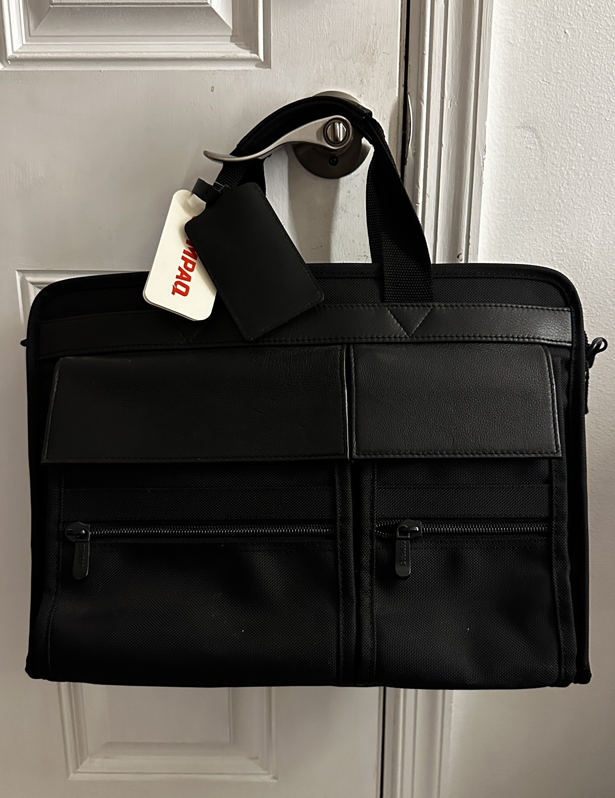 Vtg Compaq Targus Laptop Bag Briefcase Case CQPN1A Leather Nylon Messenger NWT 