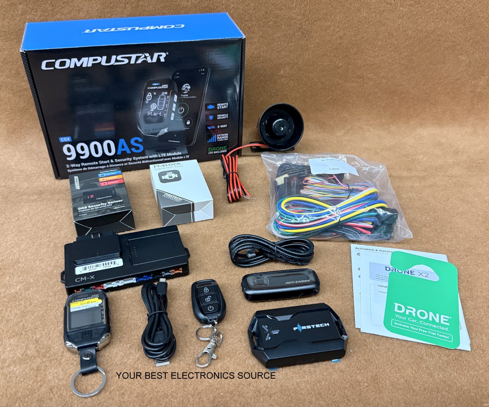 NEW COMPUSTAR CSX9900AS 2-Way Paging Remote Start/Alarm LCD Remote, 3-Mile Range