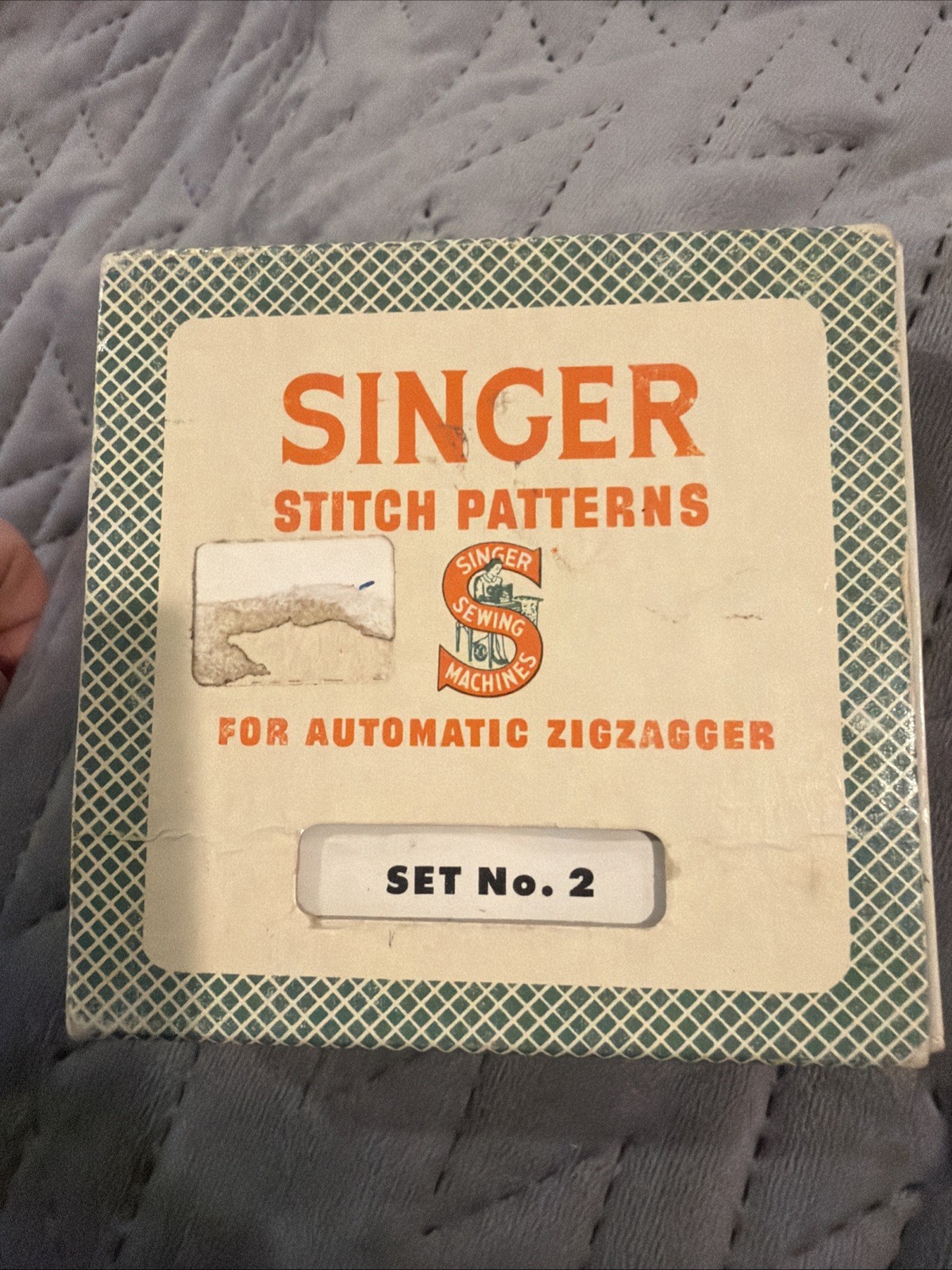 Singer Stitch Patters For Automatic Zigzagger Set 2 cream color Singer Stitch Patters For Automatic Zigzagger Set 2 cream color