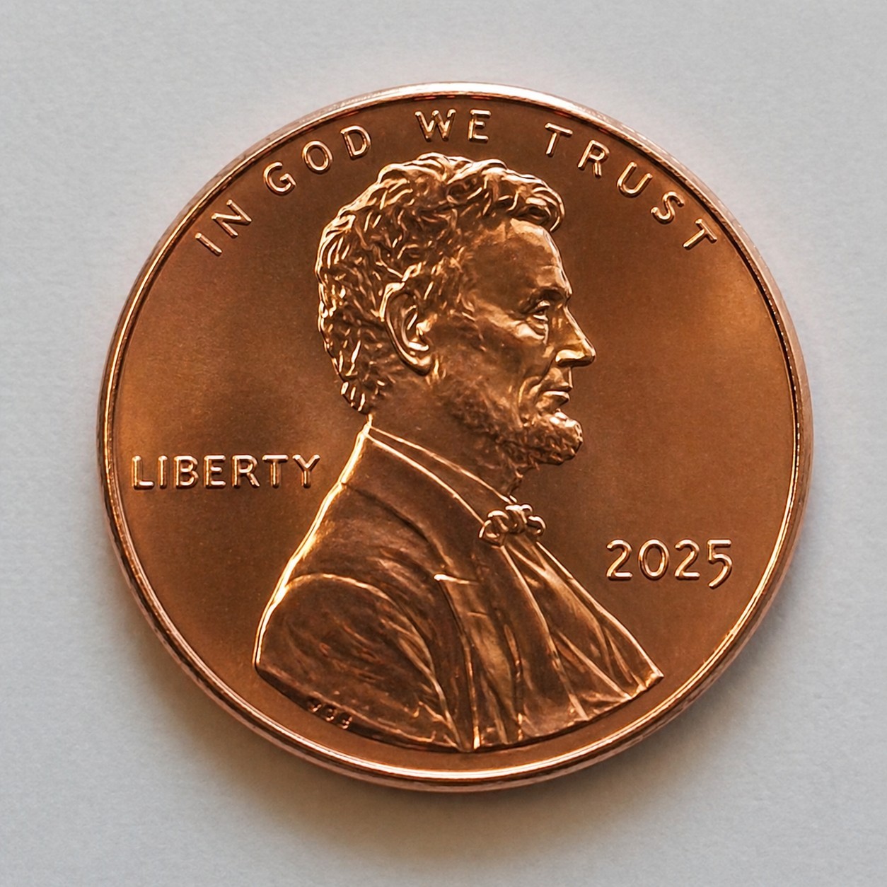 2025 P Lincoln Penny (1 Cent) BU Uncirculated Last Year Minted 