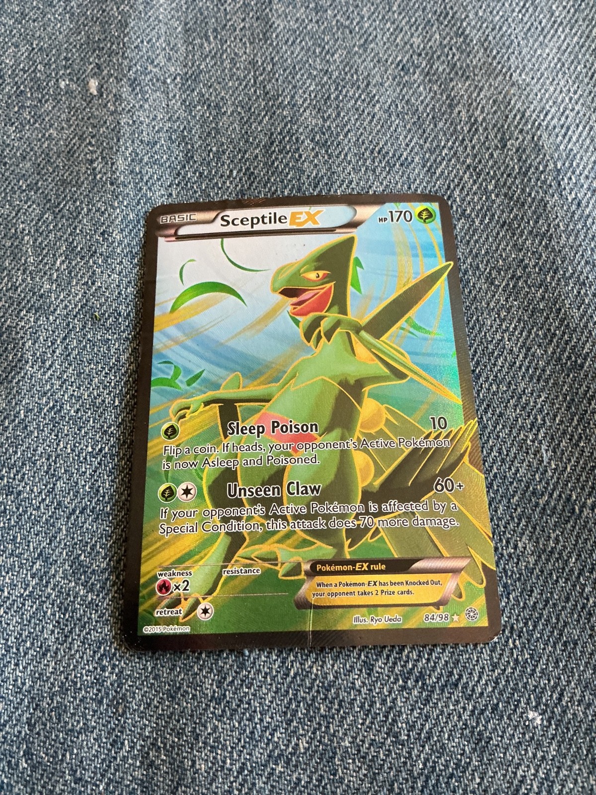 Sceptile EX #84/98 lp Ancient Origins. Full art -holo?foil Sceptile EX #84/98 lp Ancient Origins. Full art -holo?foil