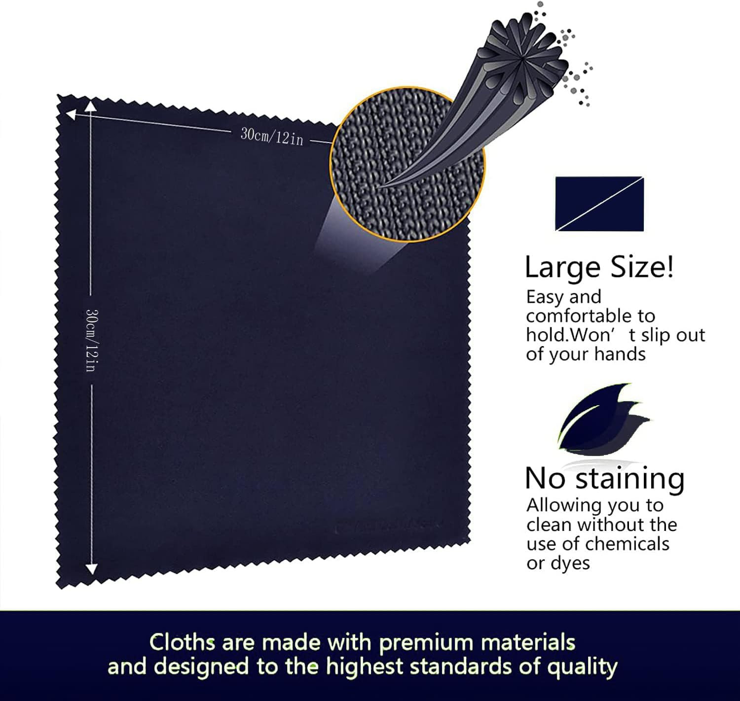 Extra Large Microfiber Cleaning Cloths(12