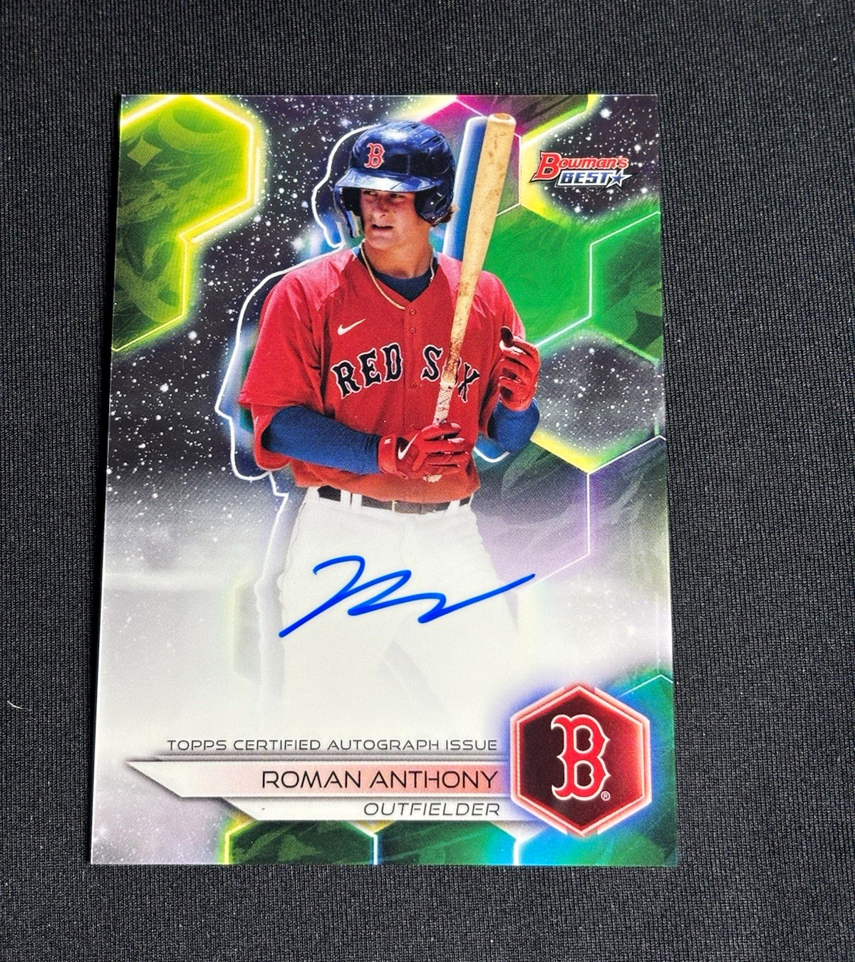 Topps 2023 Bowman\'s Best Roman Anthony Best of 2023 Auto RC #B23-RAY Refractor