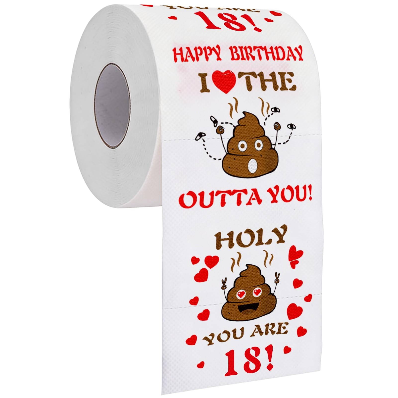 18th Birthday Gifts, Happy Prank Toilet Paper for Her or Him, 18th Birthday Deco