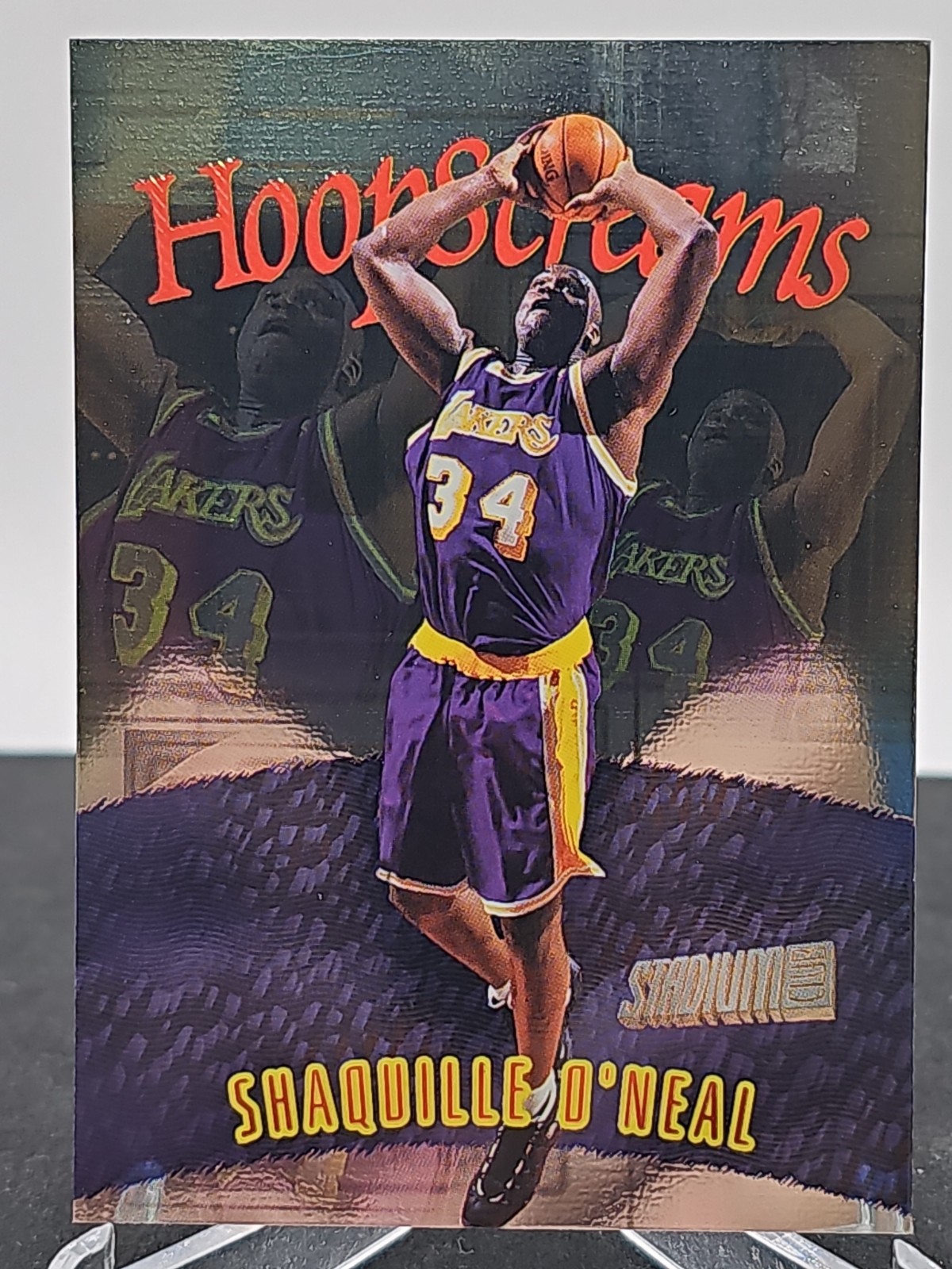 1997-98 Topps Stadium Club Shaquille O'Neal Hoop Screams #HS1 Lakers 1997-98 Topps Stadium Club Shaquille O'Neal Hoop Screams #HS1 Lakers