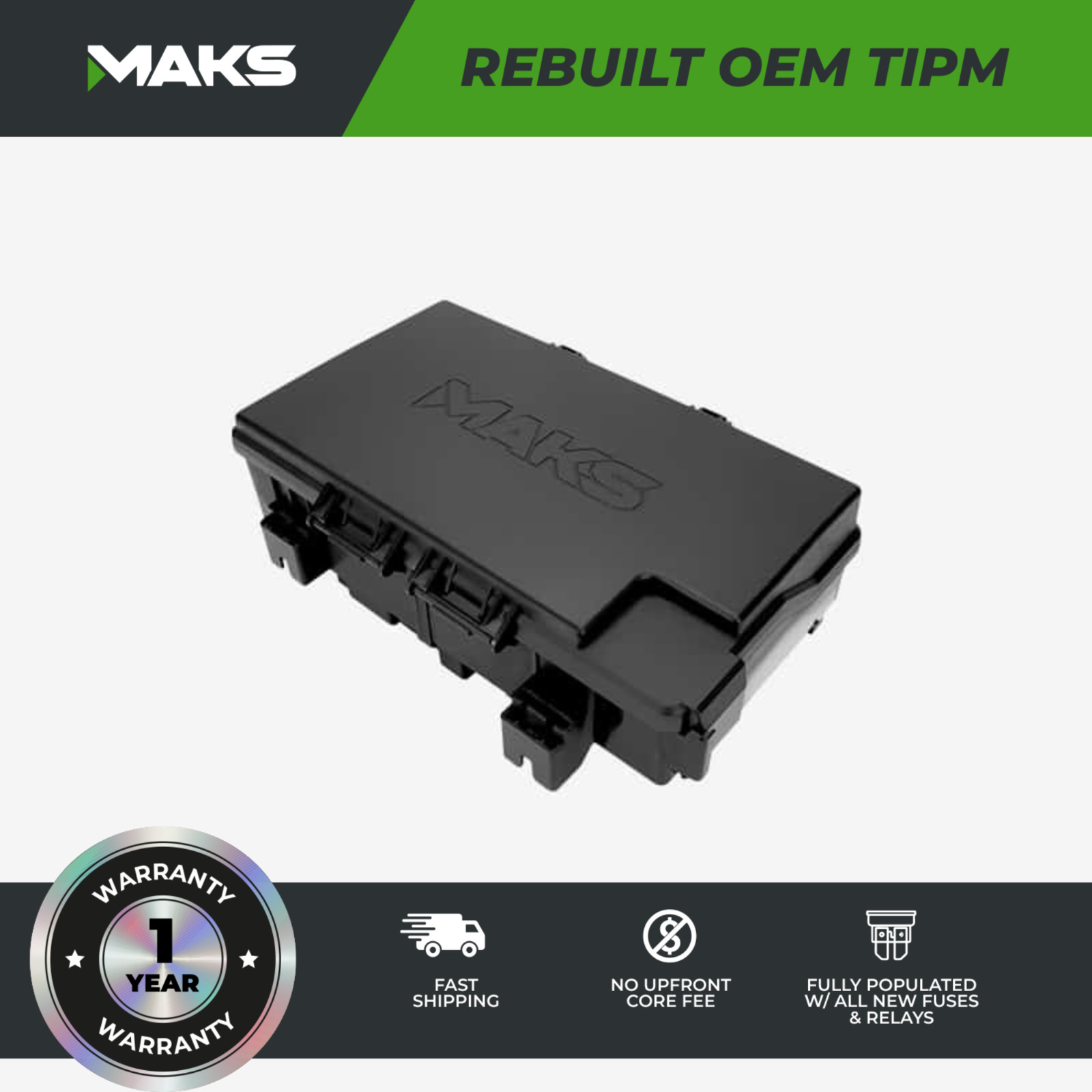 2015 Jeep Grand Cherokee OEM Rebuilt PDC /TIPM Fuse Box 68242800AE 1 YEAR WTY