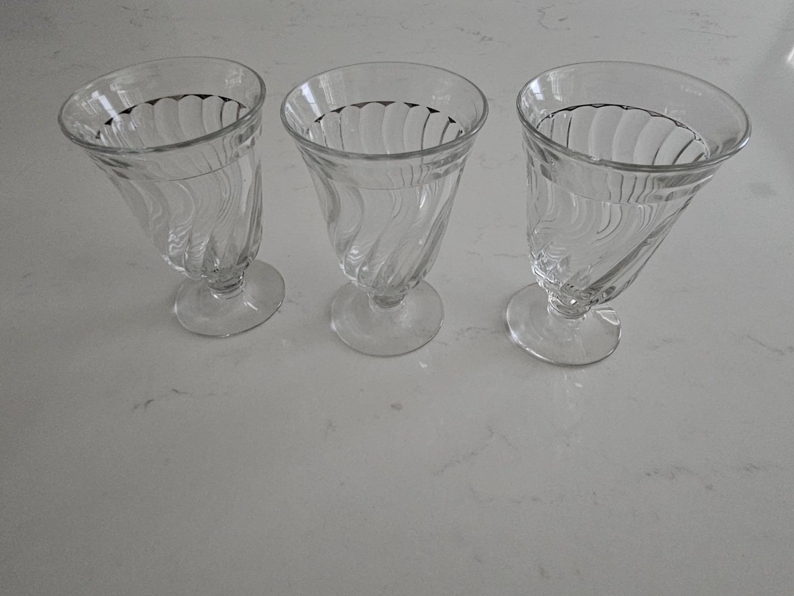 Fostoria Colony Swirl Footed Iced Tea Glasses 5 3/4