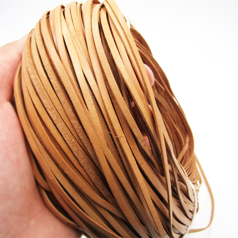 3mm Flat Cow Real Leather High Quality Finding Cord String Lace Rope ~ Natural 3mm Flat Cow Real Leather High Quality Finding Cord String Lace Rope ~ Natural