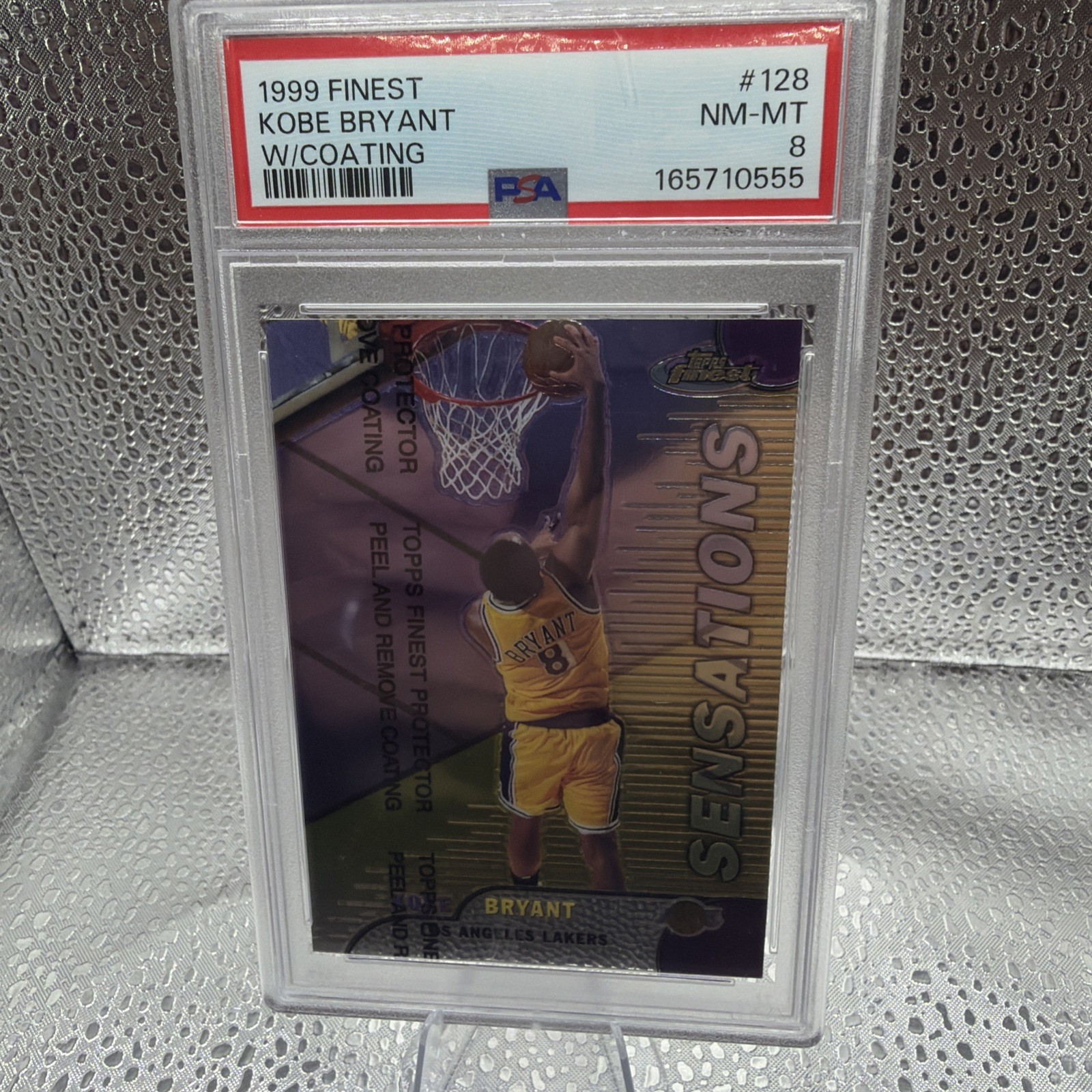 1999-00 Topps Finest Sensations Kobe Bryant #128 PSA 8 Lakers Graded Rare