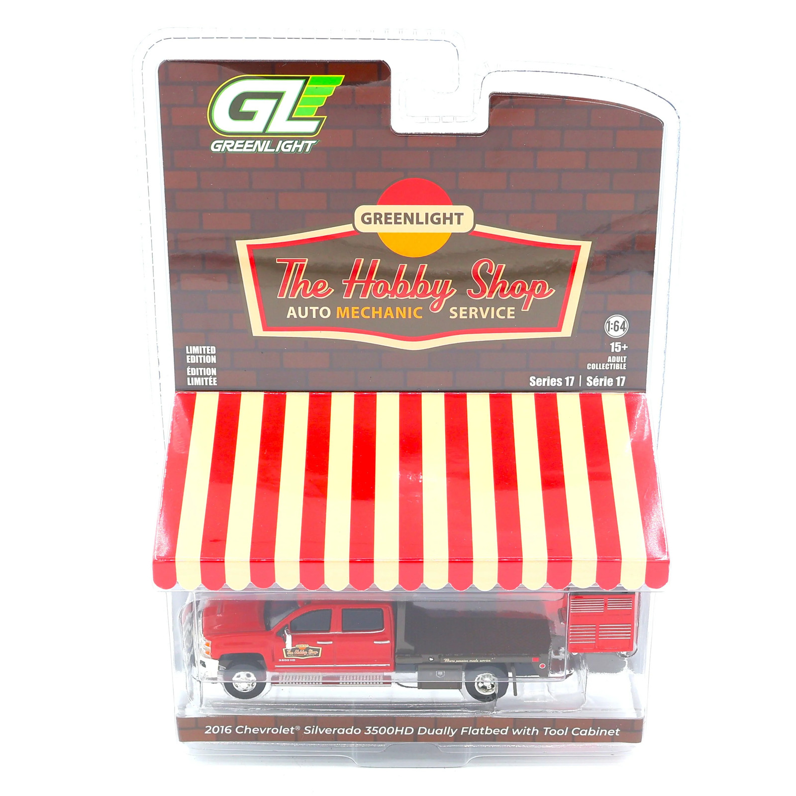 Greenlight 2016 Chevrolet Silverado 3500HD Hobby Shop Series 17 1:64 Diecast Greenlight 2016 Chevrolet Silverado 3500HD Hobby Shop Series 17 1:64 Diecast