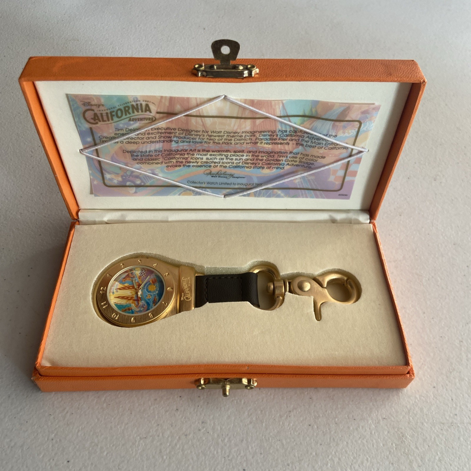 Disney California Adventure Inaugural Celebration 2001 Watch With Case Disney California Adventure Inaugural Celebration 2001 Watch With Case
