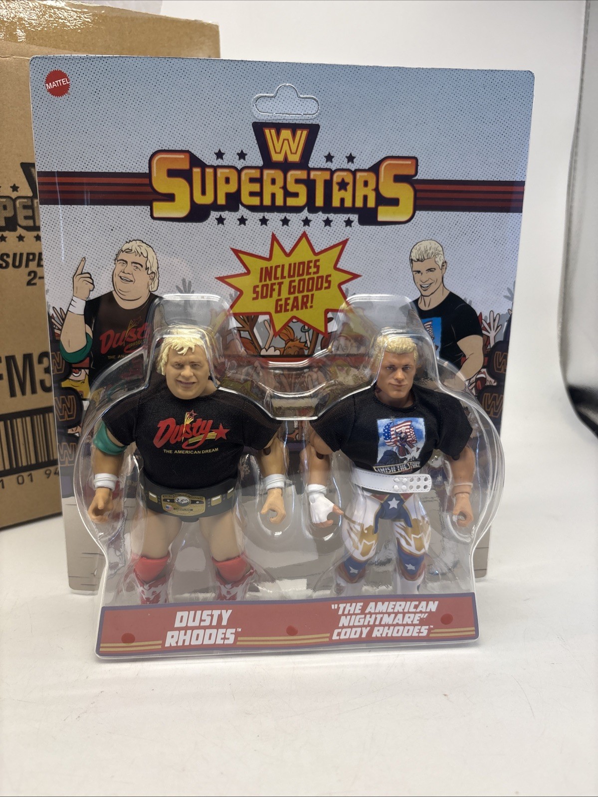 WWE Wrestling Superstars Dusty & Cody Rhodes Mattel Creations SEALED MAILER WWE Wrestling Superstars Dusty & Cody Rhodes Mattel Creations SEALED MAILER