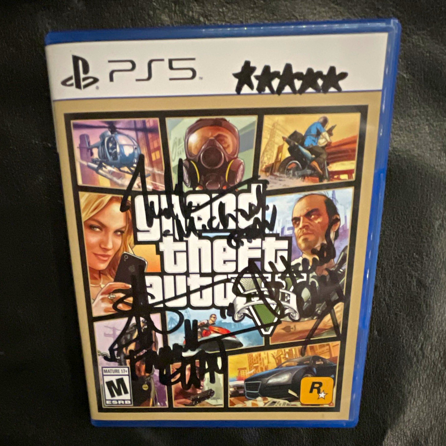 GTA 5 signed by Ned Luke, Steven Ogg, Shawn Fonteno PS5 GTA 5 signed by Ned Luke, Steven Ogg, Shawn Fonteno PS5
